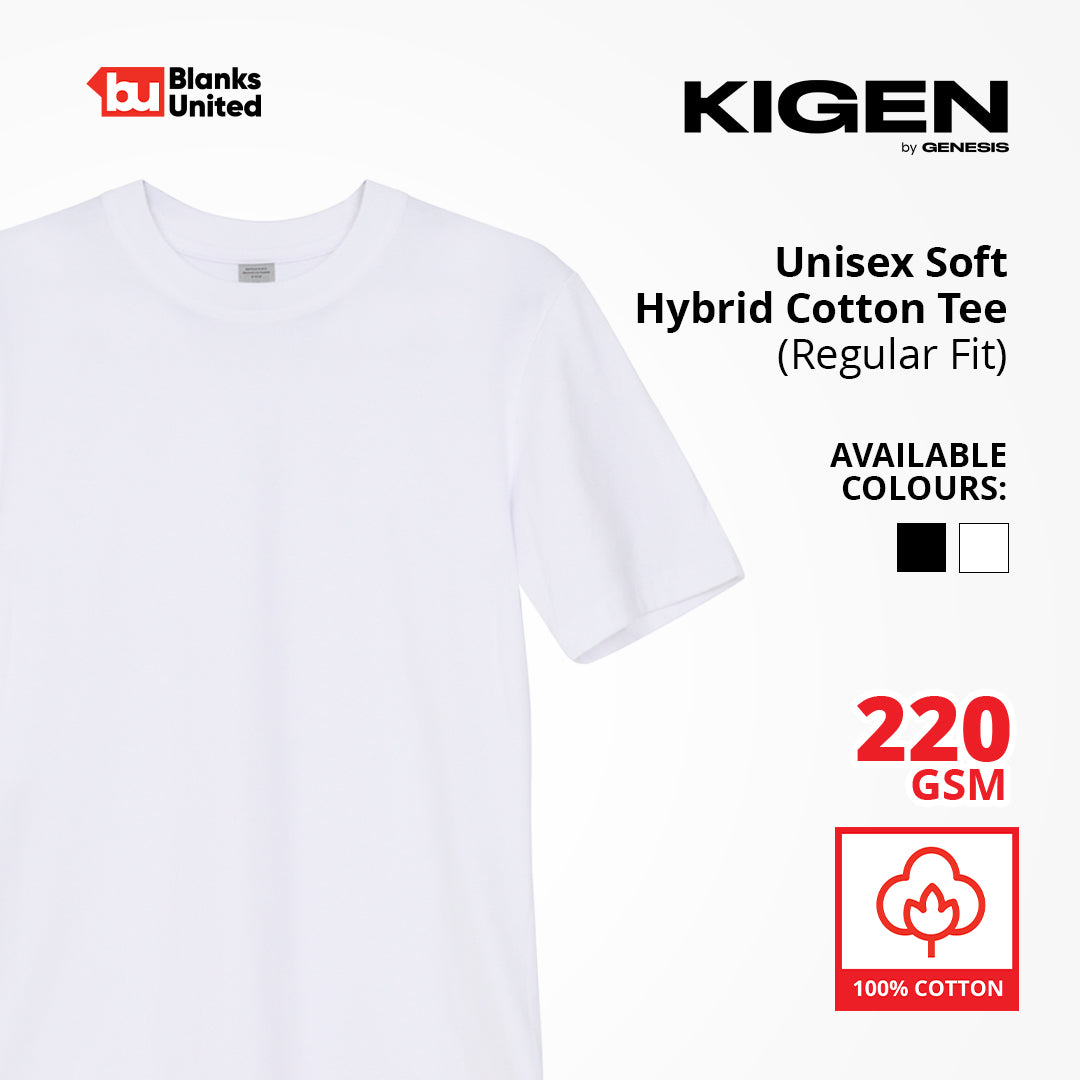 KIGEN #5700 Unisex Soft Hybrid Cotton Tee NEUTRAL COLORS (Regular Fit) (S-3XL)