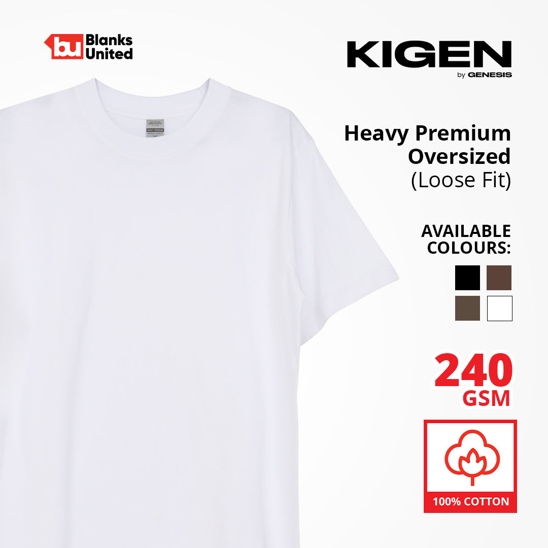 KIGEN #7500 HEAVY PREMIUM OVERSIZED LOOSE FIT NEUTRAL COLORS (Loose Fit) (XS-2XL)
