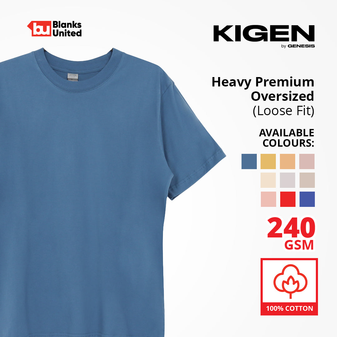 KIGEN #7500 HEAVY PREMIUM OVERSIZED LOOSE FIT LIGHT COLORS (Loose Fit) (XS-2XL)