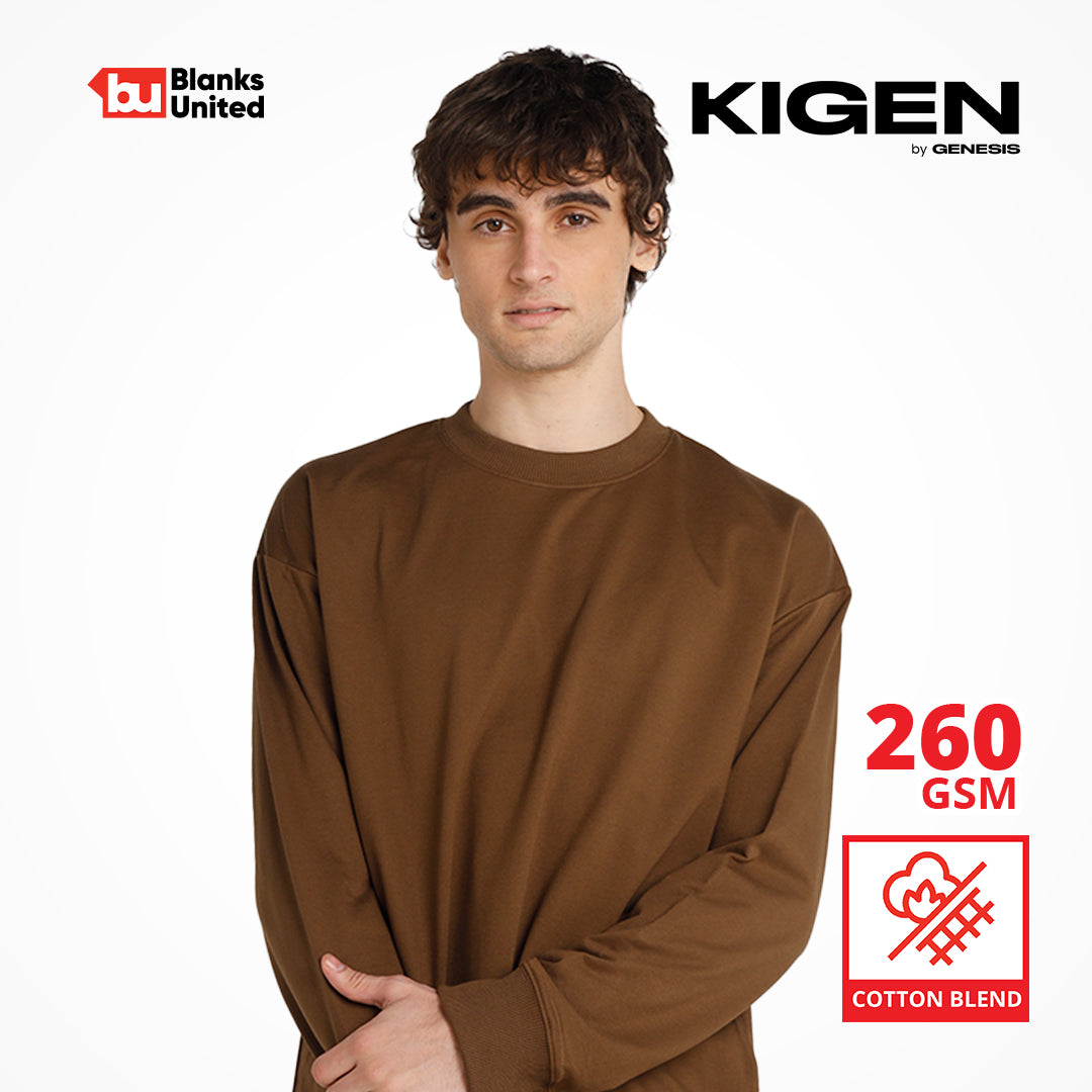 KIGEN #8000 Unisex French Terry Crewneck Sweatshirt (S-2XL)