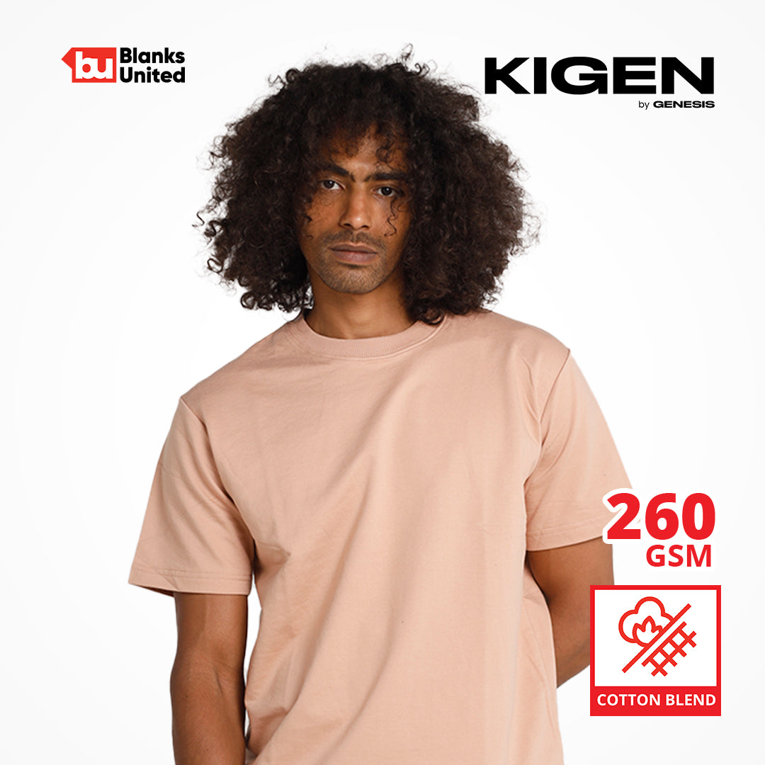 KIGEN #8700 Heavy Oversized French Terry Shirt LIGHT COLORS (Oversized Fit) (XS-2XL)