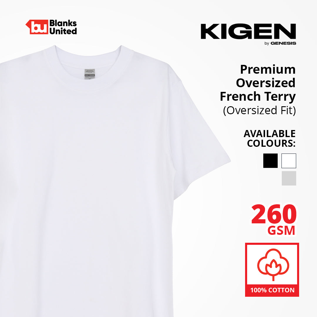 KIGEN #8750 Heavy Premium Oversized French Terry Shirt (XS - 3XL)