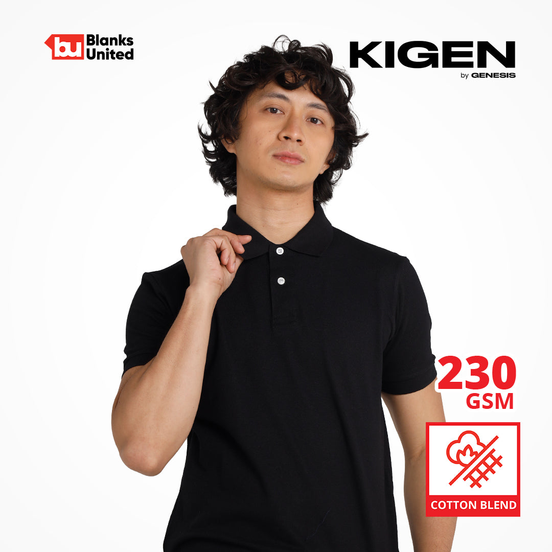 KIGEN #9000 Unisex Premium Plain Pique Polo Shirt (S-2XL)