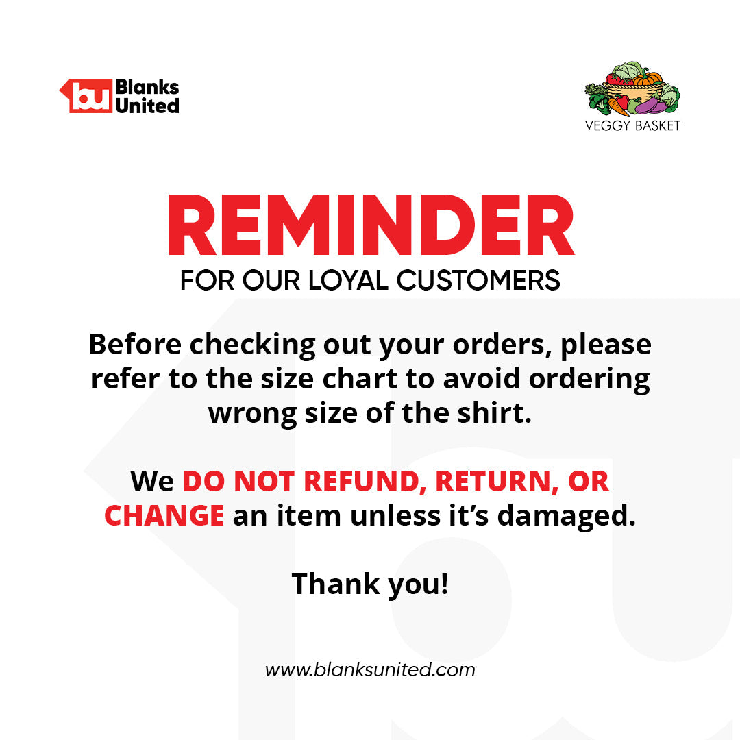 VEGGY BASKET Pro-tee Cotton T-Shirts NEUTRAL COLORS (S-2XL / Proclub Fit) (UNISEX) PROTEE