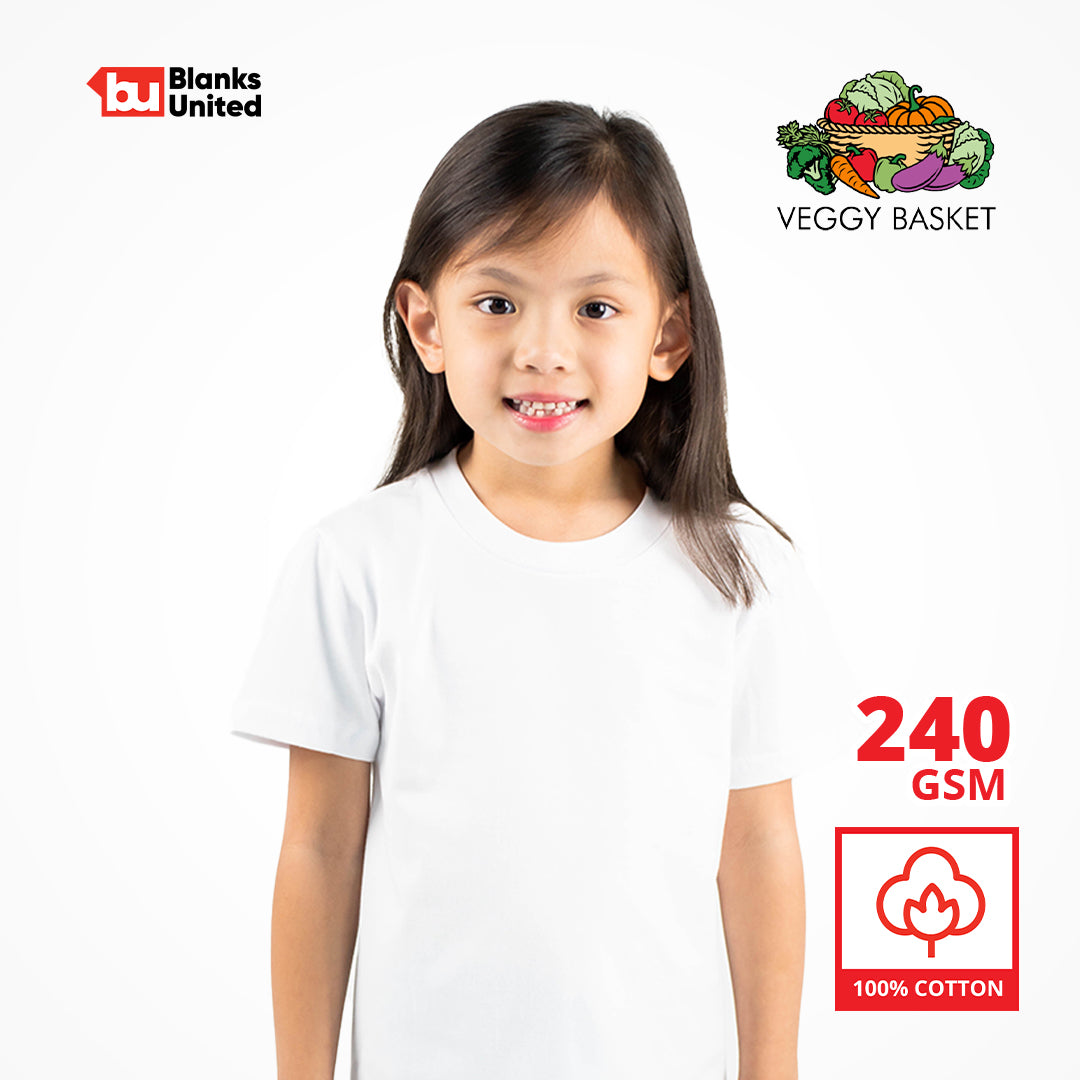 Veggy Basket KIDS Premium Cotton T-Shirts (XS-XL / Kids Fit) (UNISEX)