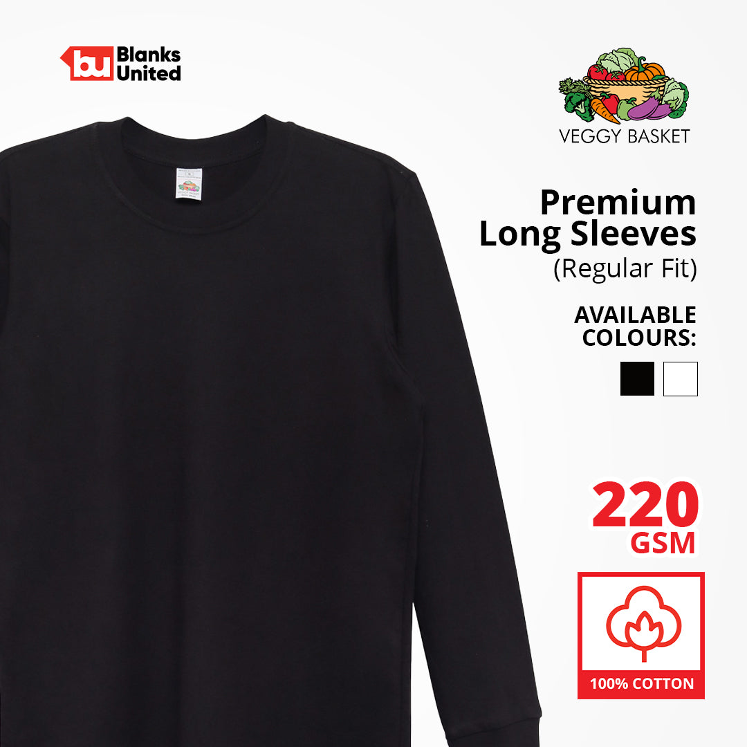 Veggy Basket Premium Cotton Long Sleeves (S-3XL / Regular Fit) (UNISEX)