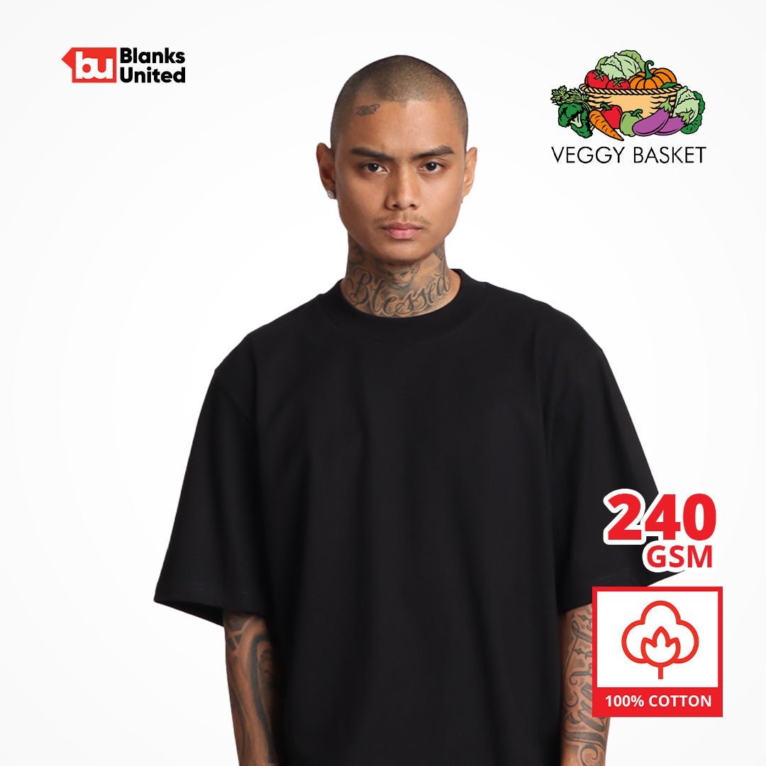 VEGGY BASKET Pro-tee Cotton T-Shirts NEUTRAL COLORS (S-2XL / Proclub Fit) (UNISEX) PROTEE