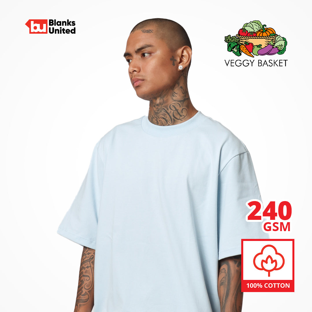 VEGGY BASKET Pro-tee Cotton T-Shirts LIGHT COLORS (S-2XL / Proclub Fit) (UNISEX) PROTEE