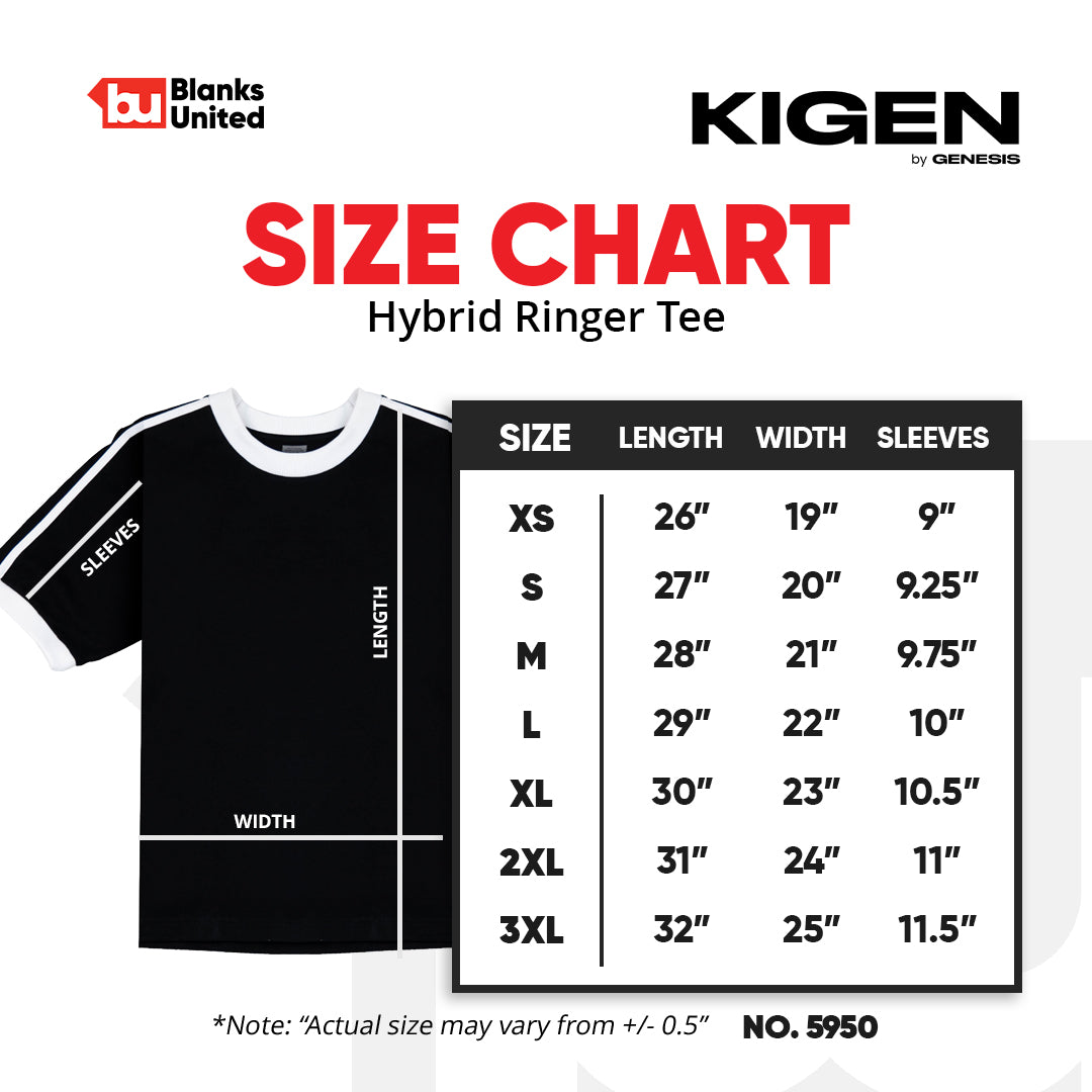 KIGEN #5950 Unisex Heavy Hybrid Cotton Tee (Relaxed Fit) (XS-3XL)