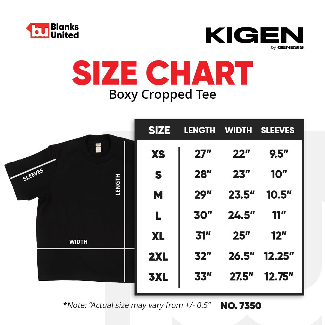 KIGEN #7350 Unisex Heavy Jersey Oversized Mock Tee (XS - 3XL)