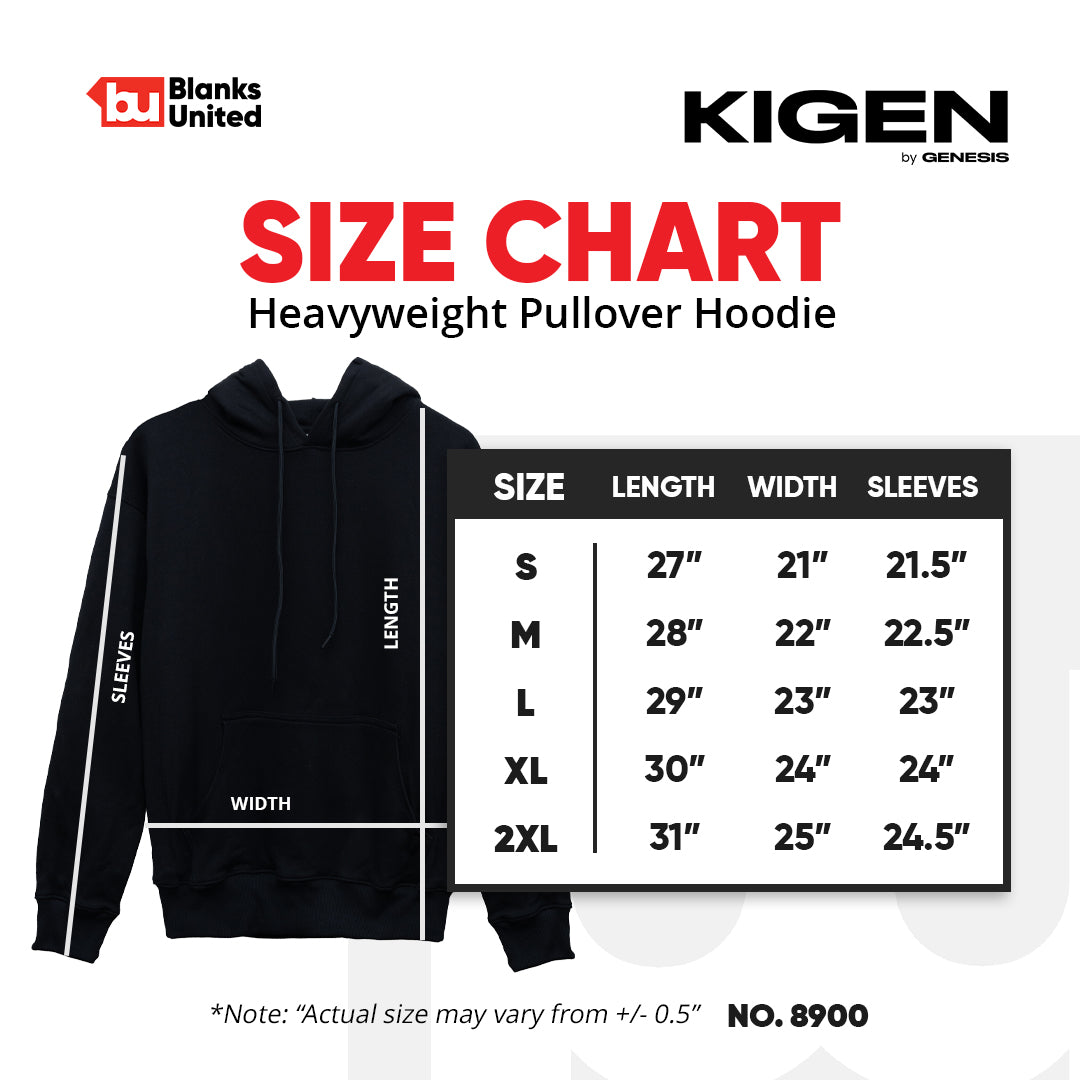 KIGEN #8900 Unisex Heavyweight Pullover Hoodie NEUTRAL COLORS (S-2XL)
