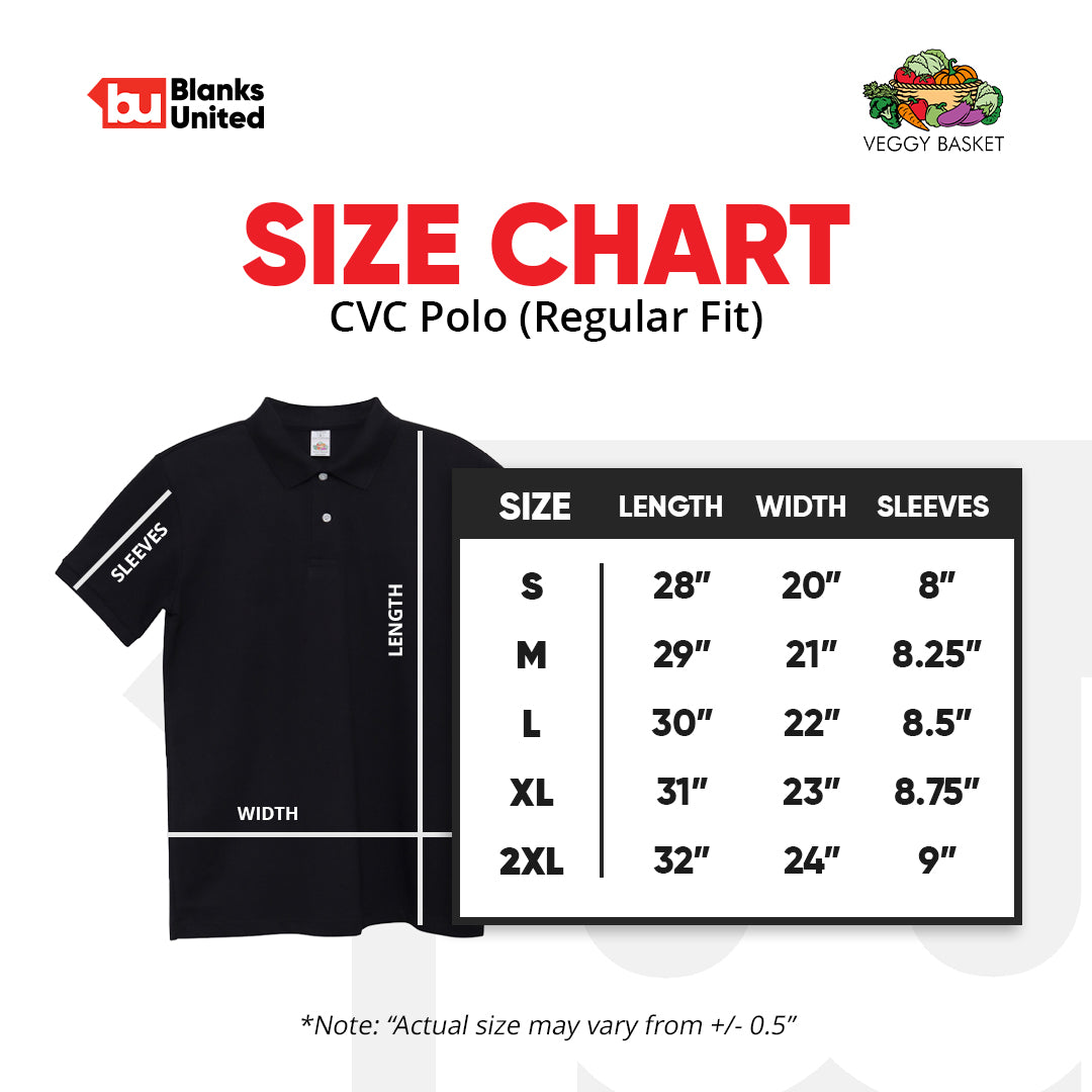 Veggy Basket CVC Cotton Polo (S-2XL / Regular Fit) (UNISEX)