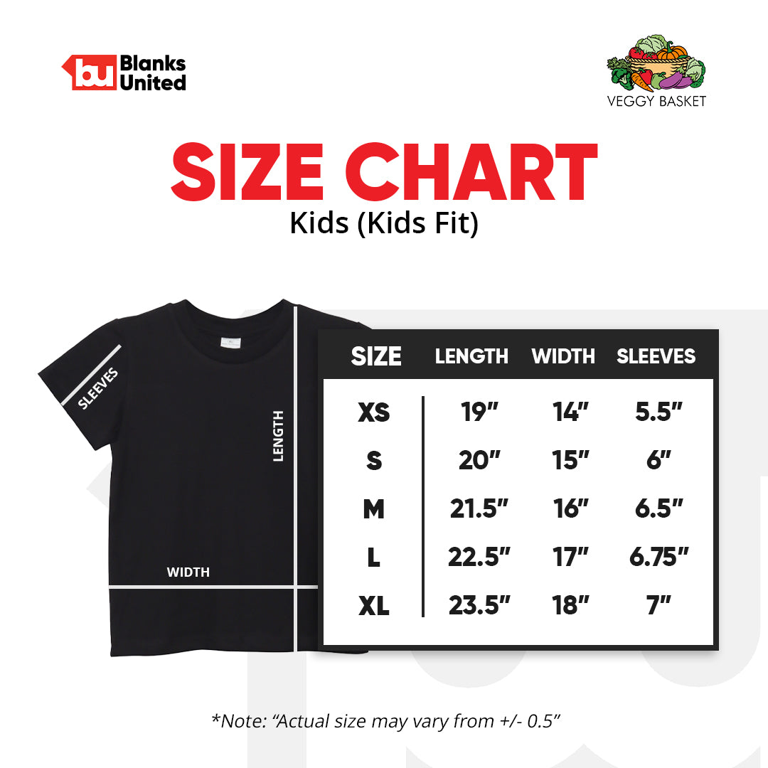 Veggy Basket KIDS Premium Cotton T-Shirts (XS-XL / Kids Fit) (UNISEX)