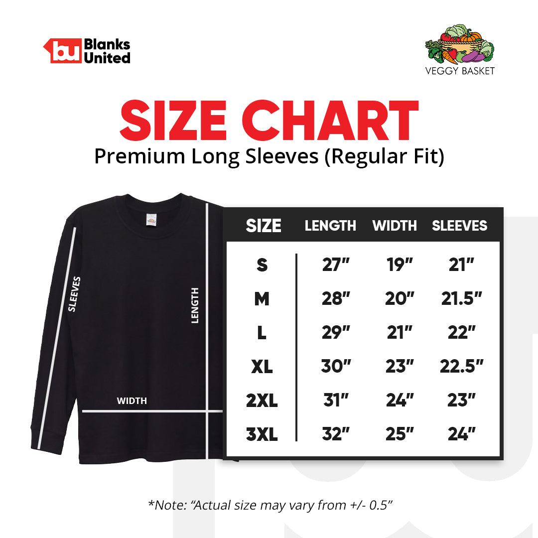 Veggy Basket Premium Cotton Long Sleeves (S-3XL / Regular Fit) (UNISEX)
