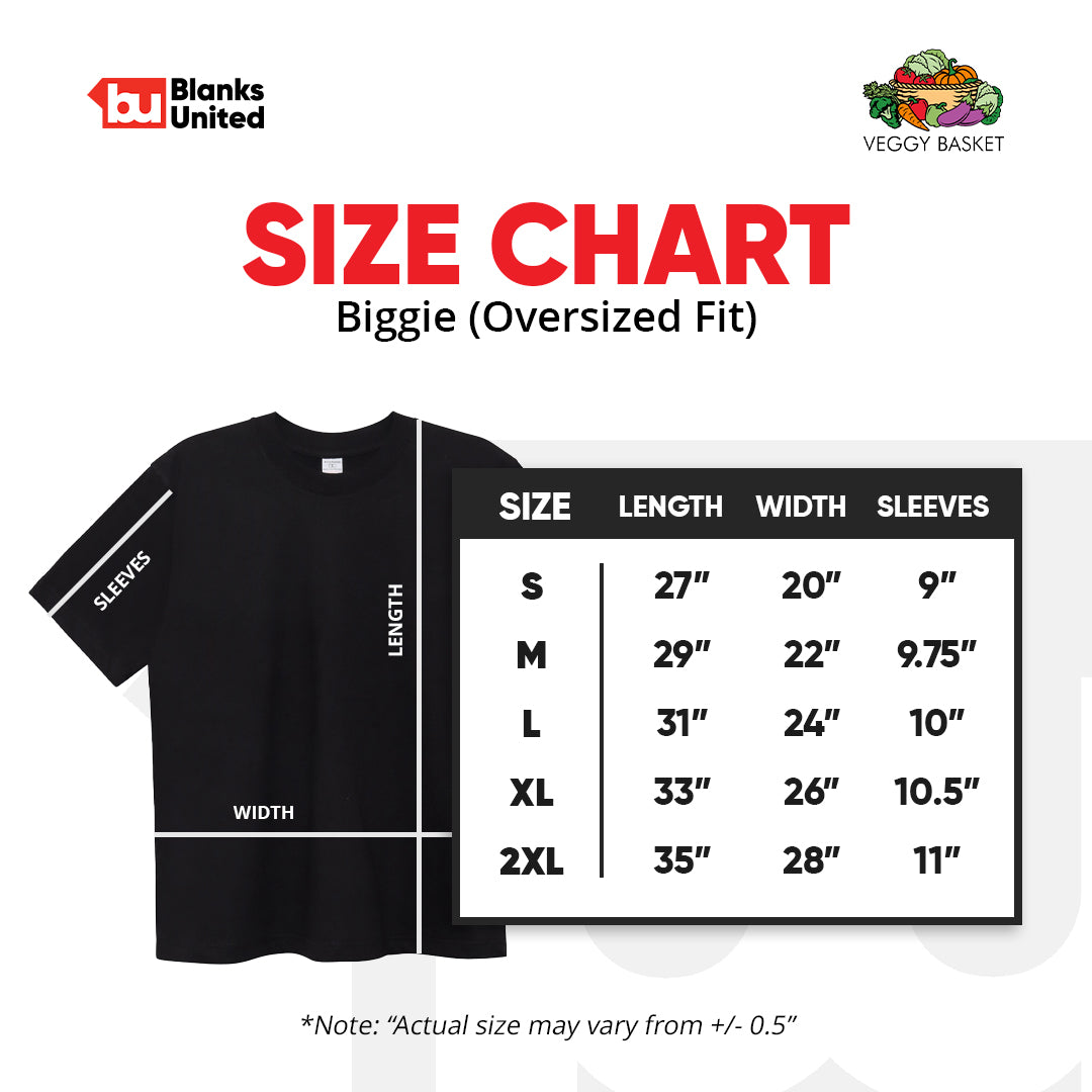 Veggy Basket 100% BIGGIE Premium Cotton Shirts (S-2XL /Oversized Fit) (UNISEX) 220gsm