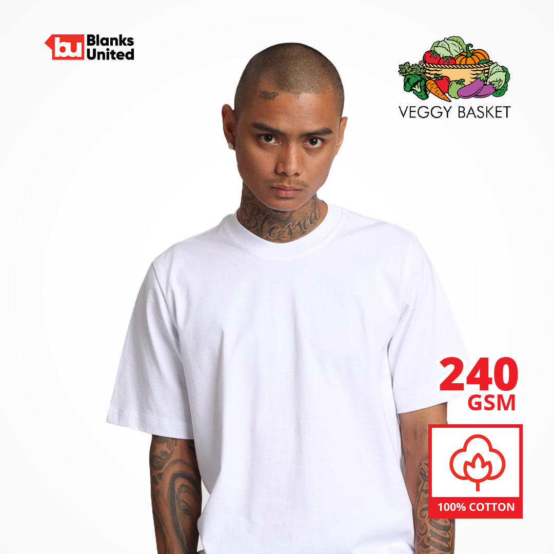 VEGGY BASKET Premium Cotton T-Shirts NEUTRAL COLORS (XS-3XL / Classic Fit) (UNISEX) PC