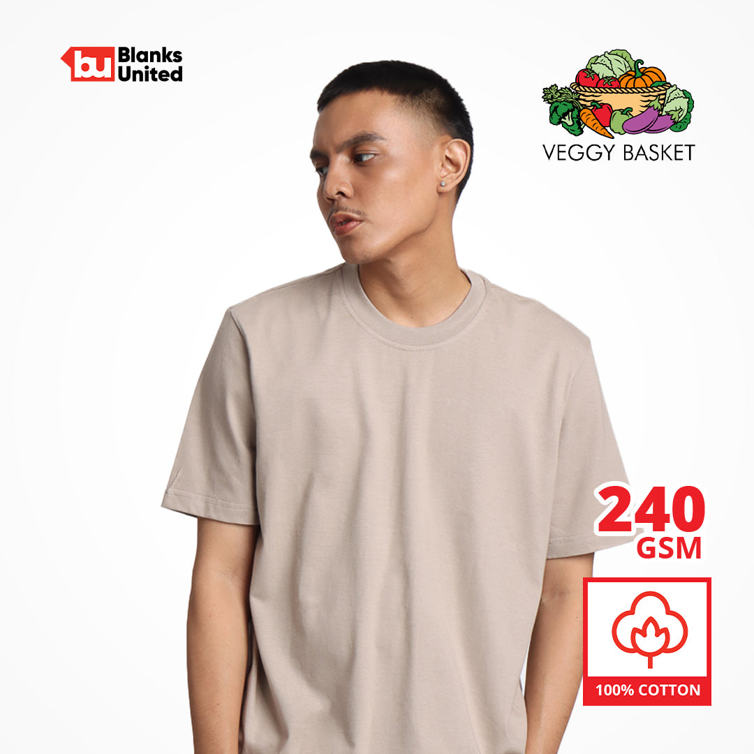 VEGGY BASKET Premium Cotton T-Shirts LIGHT COLORS (XS-3XL / Classic Fit) (UNISEX) PC